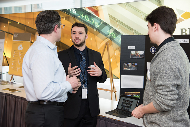 Students were at the event presenting their projects